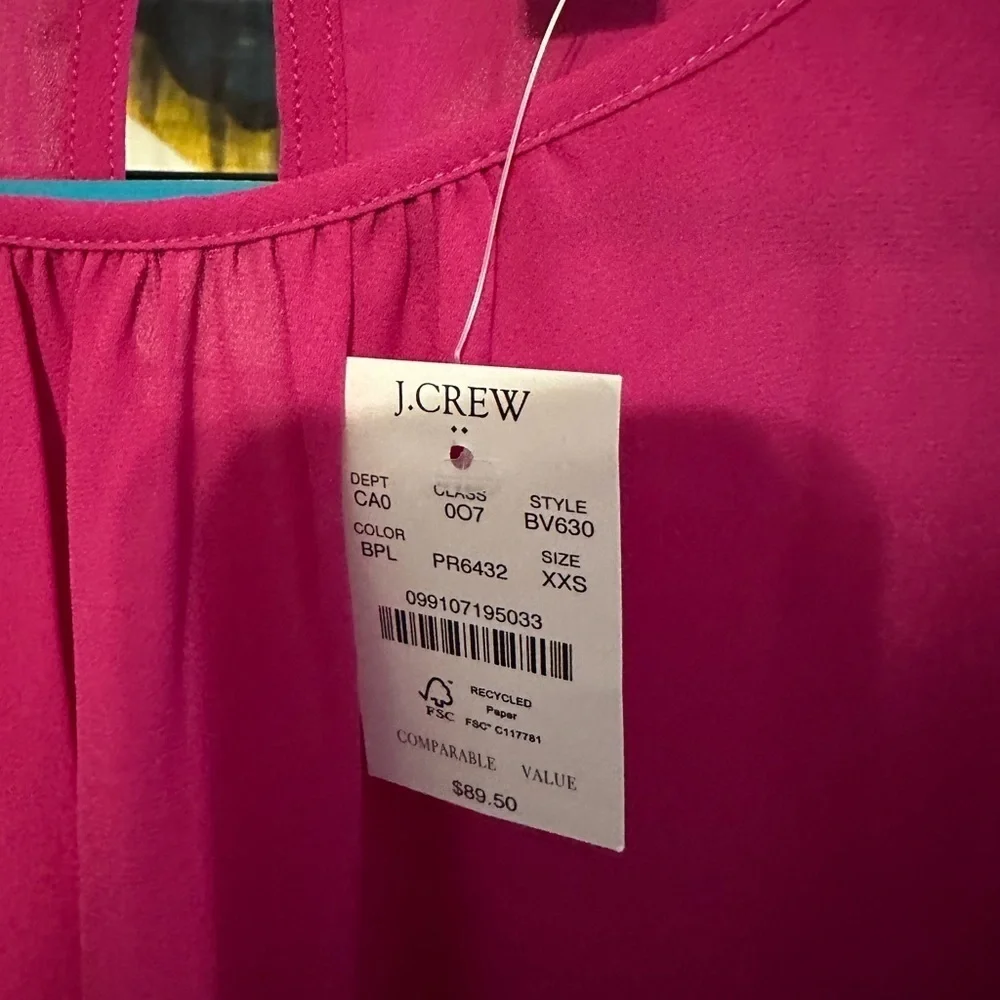 J crew nwt hot pink blouse